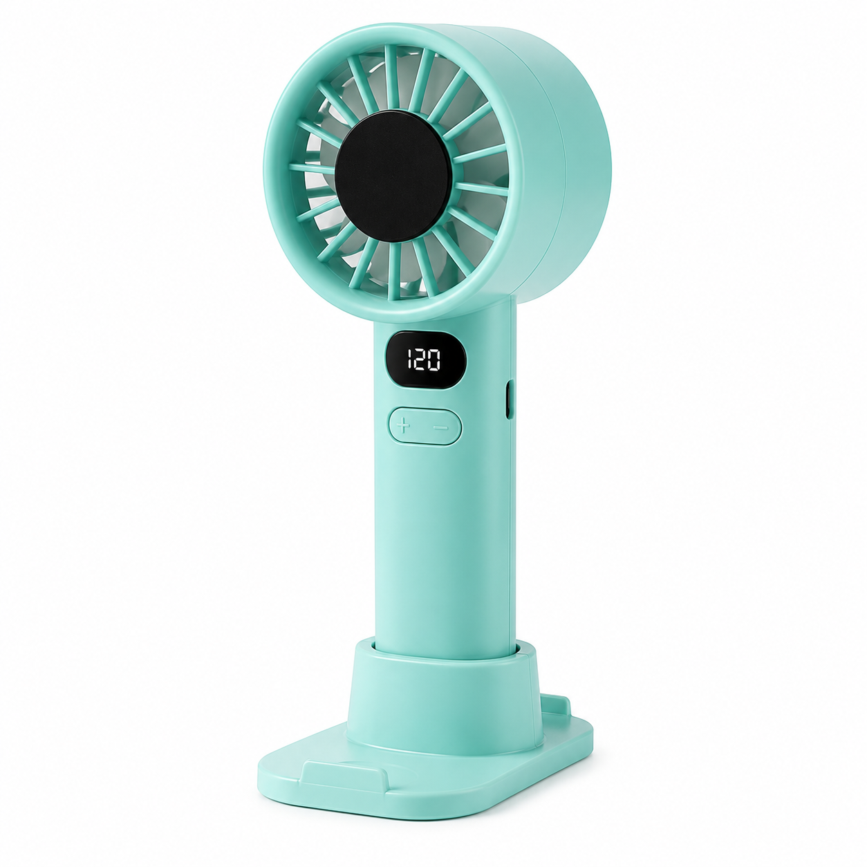 portable Hand Fan | Mini fan |Portable Handheld Fan with Digital Display & Table Stand – 120 Speed Levels