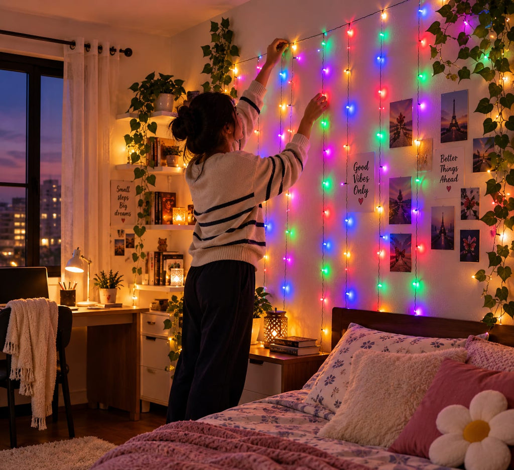 LEEWAY Multicolour LED Decorative String Lights - 14 Mode Remote Control Fairy Lights for Diwali, Festivals and Home Decoration