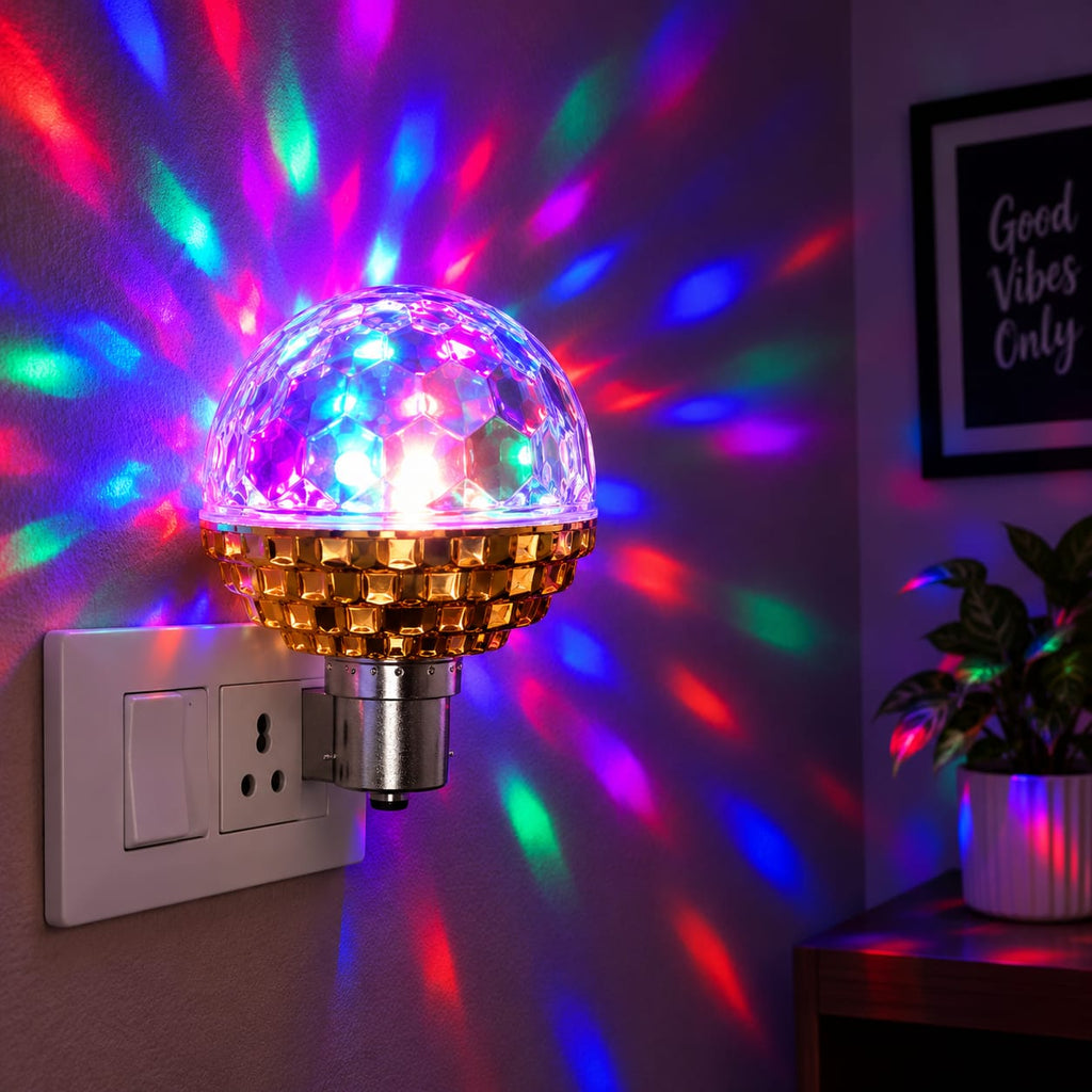 Kapis Metallic Jumbo Nakshatra 12W RGB Rotating LED Disco Lamp