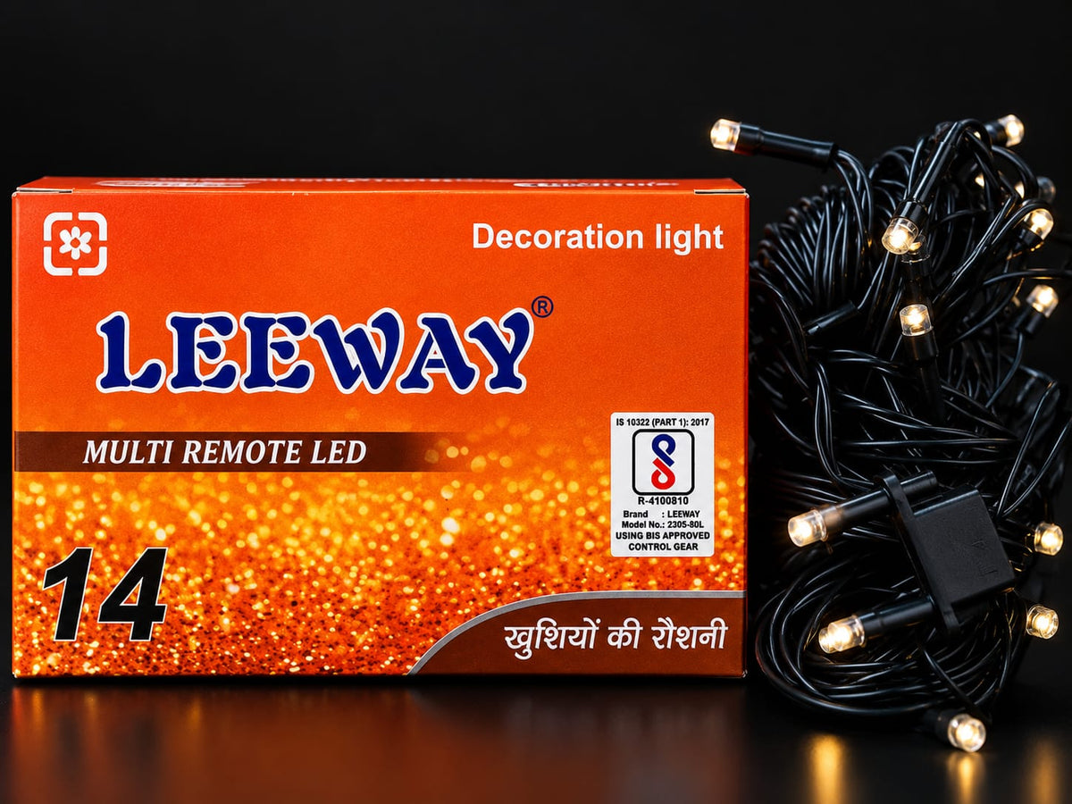 LEEWAY Multicolour LED Decorative String Lights - 14 Mode Remote Control Fairy Lights for Diwali, Festivals and Home Decoration